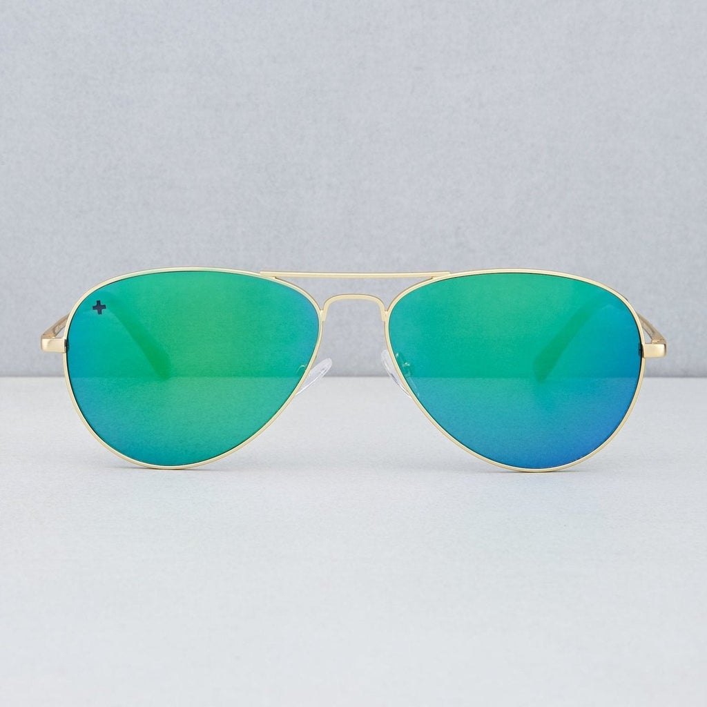 Shop +Beryll Ace Gold + Green Mirrored Aviator Sunglasses Online | +Beryll  - +Beryll Worn By Good People