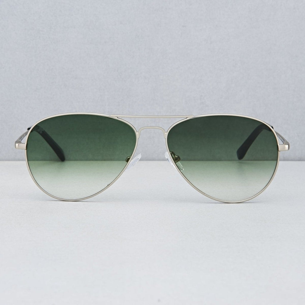 Shop +Beryll Ace Silver Green Gradient Aviator Sunglasses Online