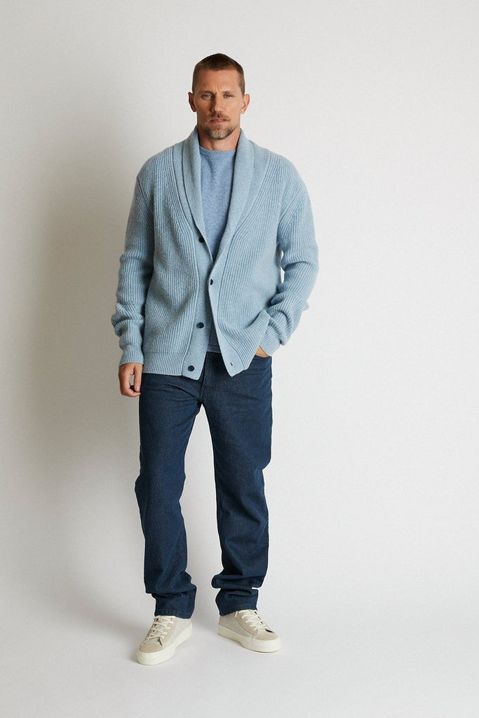 +Beryll Cashmere Cardigan Paolo | Sky Blue - +Beryll Worn By Good People