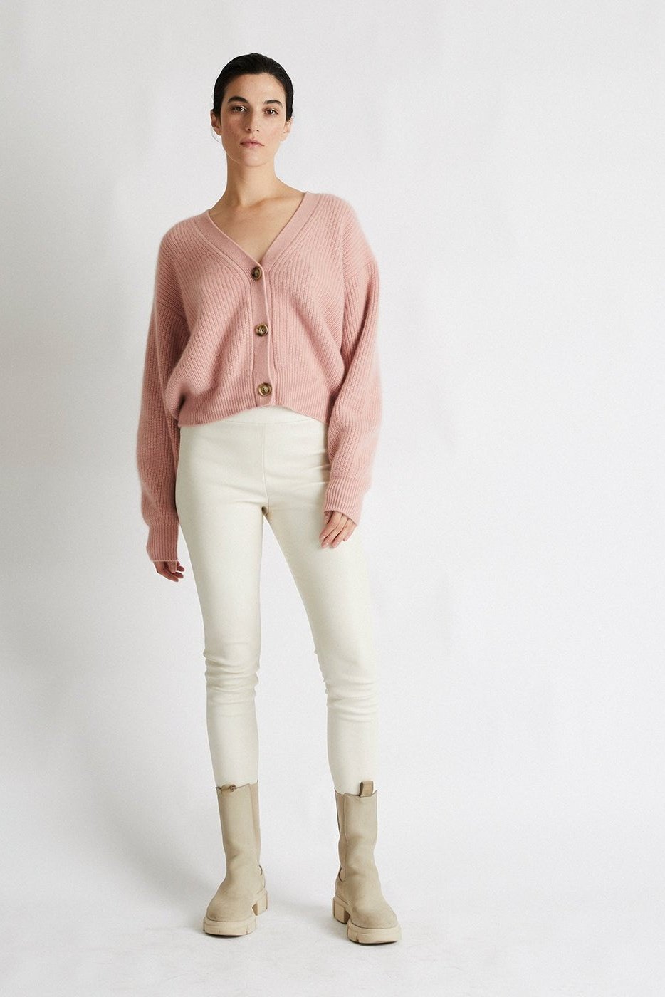 +Beryll Cashmere Cardigan Sweater | Baby Pink - +Beryll Cashmere Cardigan Sweater | Baby Pink - +Beryll Worn By Good People