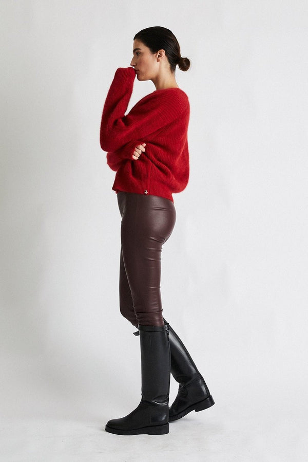 +Beryll Cashmere Cardigan Sweater | Cherry Red - +Beryll Worn By Good People