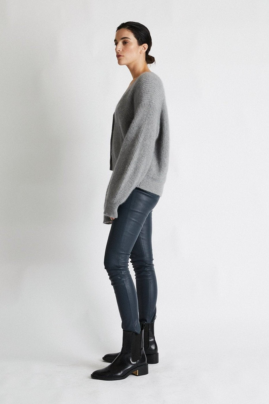 Beryll Cocoon Cardigan Coat in Winter White