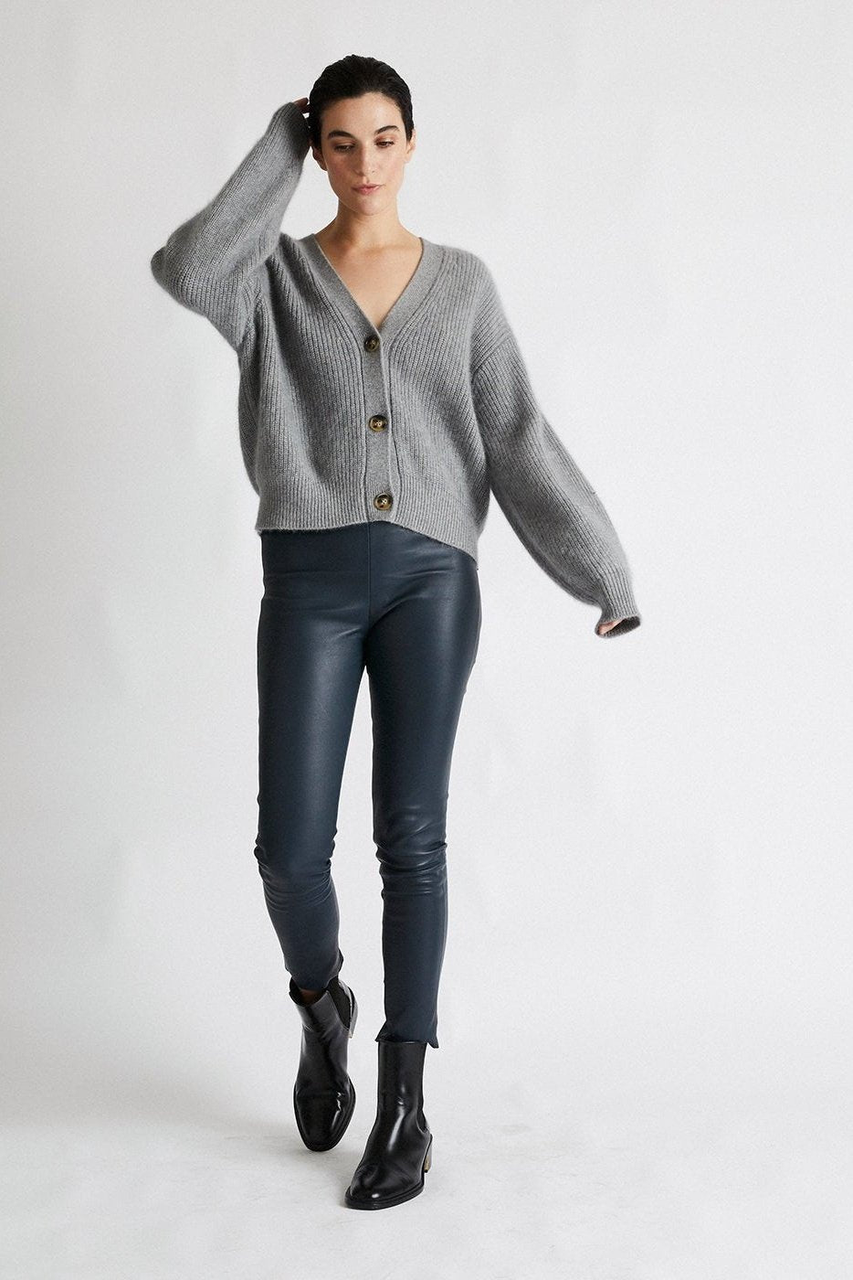 +Beryll Cashmere Cardigan Sweater | Pebble Gray - +Beryll Cashmere Cardigan Sweater | Pebble Gray - +Beryll Worn By Good People