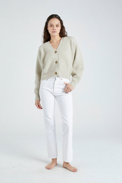 White cashmere hot sale cardigan sweater