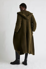 Shop Driftwood Cashmere Coat with Hood Online | Beryll - +