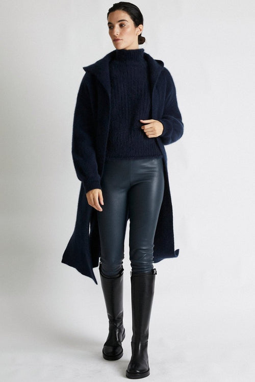 +Beryll Cashmere Coat with Hood | Navy Blue - +Beryll Worn By Good People