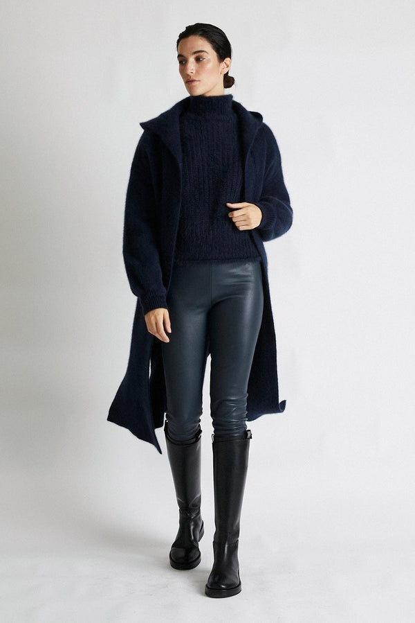 +Beryll Cashmere Coat with Hood | Navy Blue - +Beryll Worn By Good People