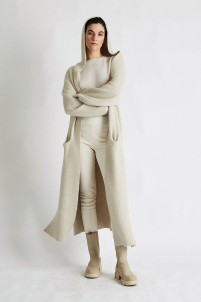 Shop Shell Beach Cashmere Coat with Hood Online | Beryll - +Beryll