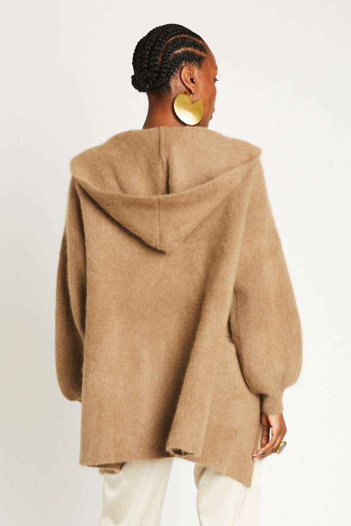 Cropped coat with hood online