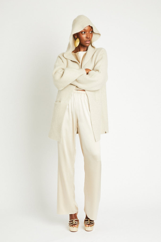 + Beryll Cashmere Cropped Coat with Hood | Shell Beach - +Beryll Worn By Good People