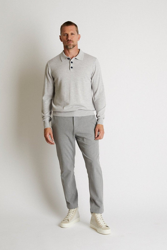 +Beryll Cashmere Polo Long Sleeve Max | Ash - +Beryll Worn By Good People