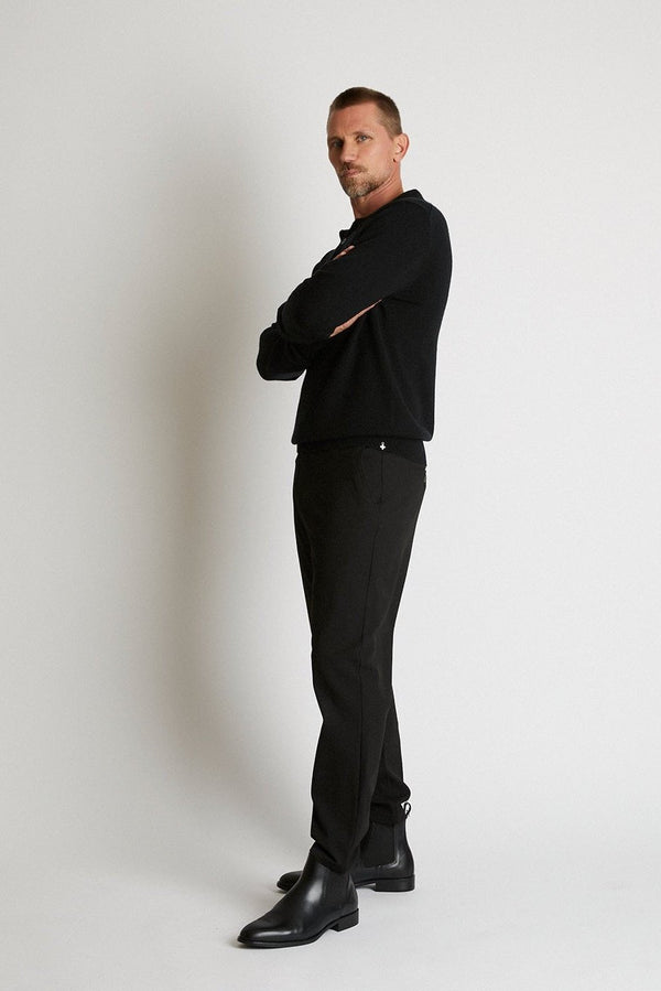 +Beryll Cashmere Polo Long Sleeve Max | Black - +Beryll Worn By Good People