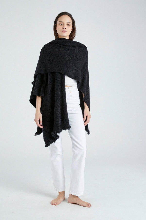 +Beryll Cashmere Serape | Black - +Beryll Worn By Good People