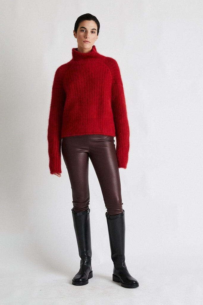 +Beryll Cashmere Sweater Carole | Cherry Red - +Beryll Worn By Good People
