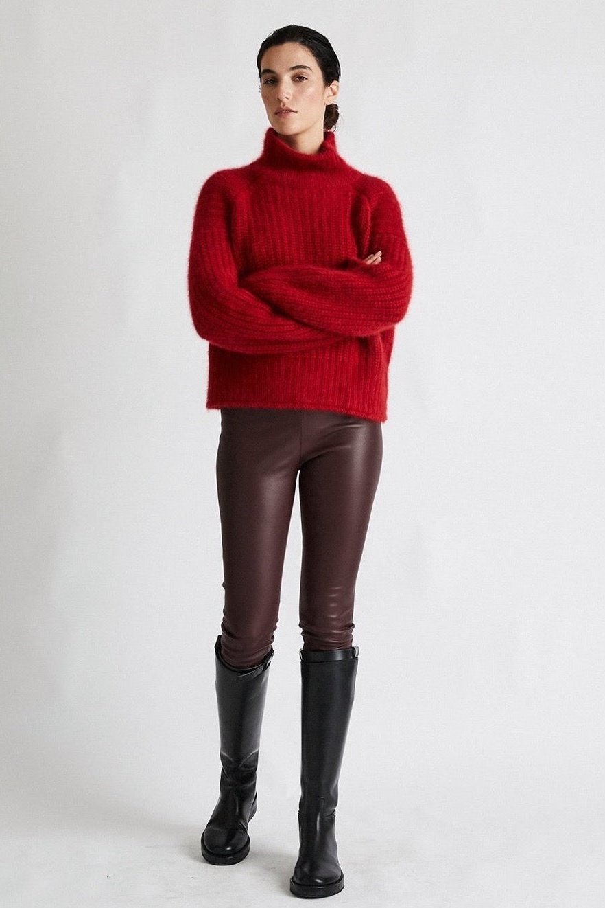 +Beryll Cashmere Sweater Carole  Cherry Red - +Beryll Worn By Good People