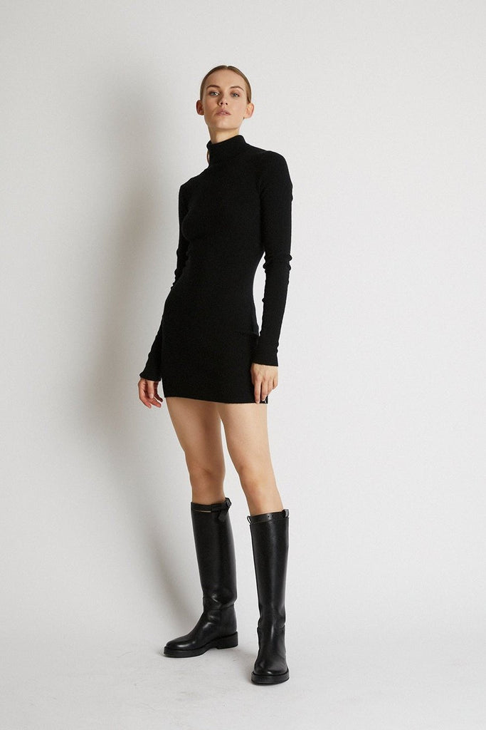 +Beryll Cashmere Turtleneck Dress | Black - +Beryll Worn By Good People