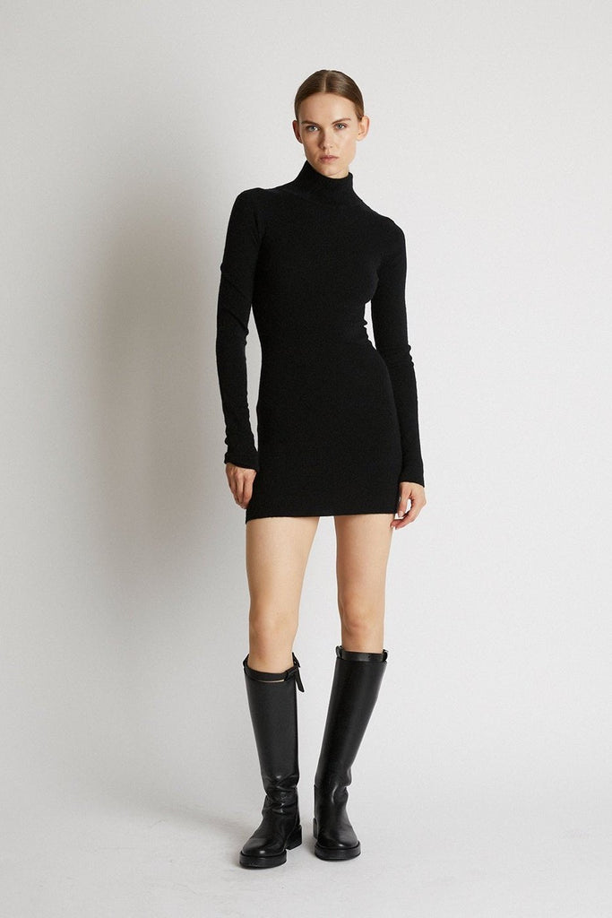+Beryll Cashmere Turtleneck Dress | Black - +Beryll Worn By Good People