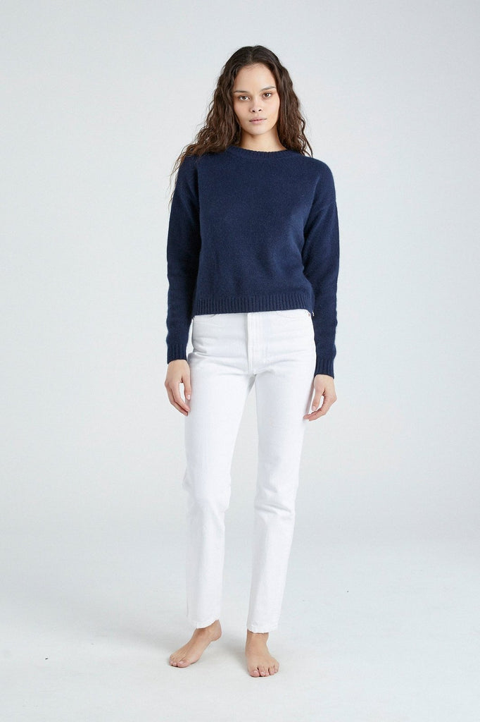 +Beryll Holly Cashmere Sweater | Navy Blue - +Beryll Worn By Good People