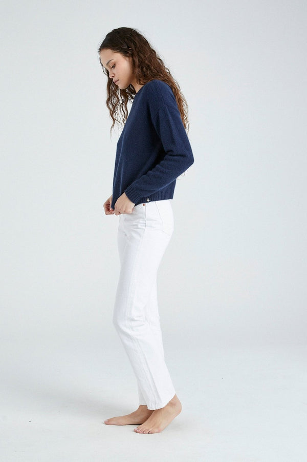 +Beryll Holly Cashmere Sweater | Navy Blue - +Beryll Worn By Good People