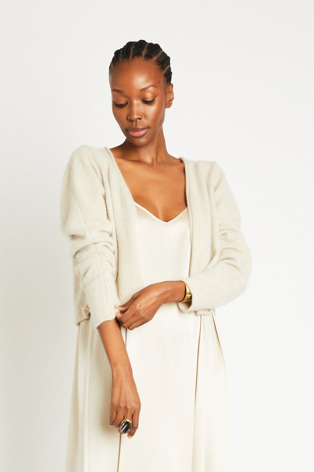 + Beryll Katharine Cashmere Cropped Cardigan | Shell Beach - + Beryll Katharine Cashmere Cropped Cardigan | Shell Beach - +Beryll Worn By Good People