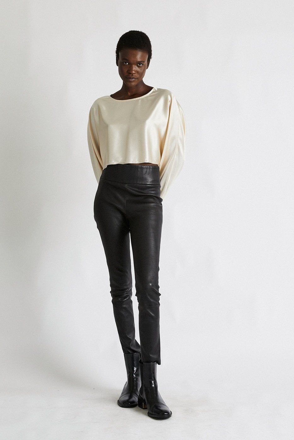 + Beryll Leather Stretch Pants w/ Cotton Lining | Black - + Beryll Leather Stretch Pants w/ Cotton Lining | Black - +Beryll Worn By Good People