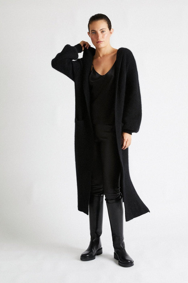 + Beryll Pure Cashmere Coat Marianne | Black Rock - +Beryll Worn By Good People