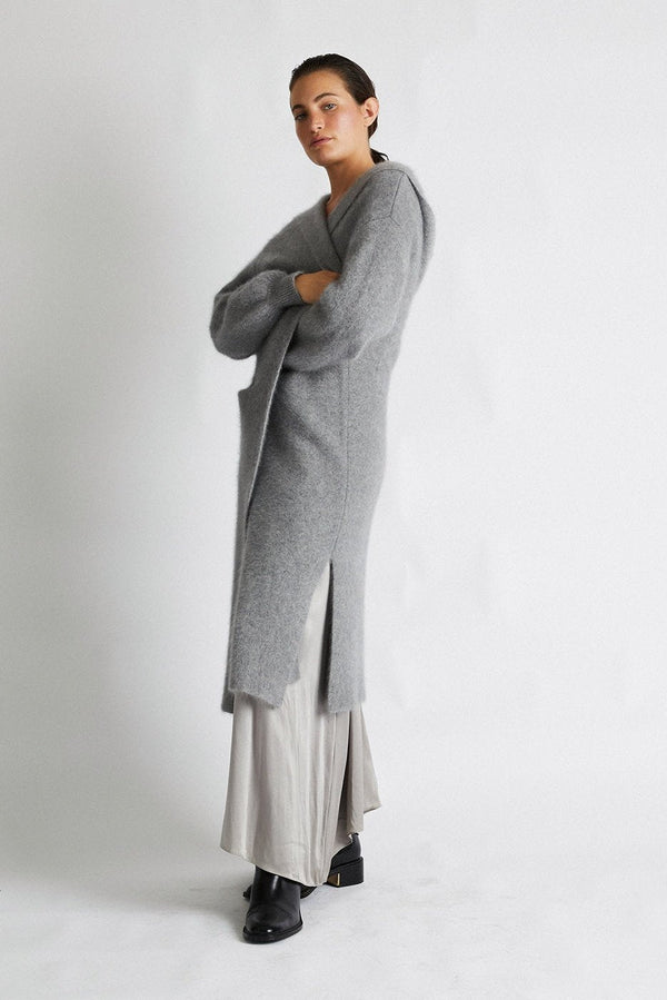 + Beryll Pure Cashmere Coat Marianne | Pebble Gray - +Beryll Worn By Good People