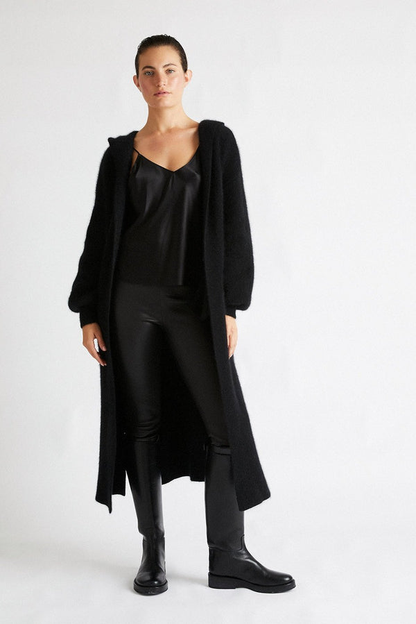 + Beryll Pure Cashmere Coat with Hood | Black Rock - +Beryll Worn By Good People