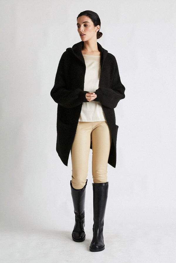 + Beryll Pure Cashmere Cropped Coat Vivian | Black - +Beryll Worn By Good People