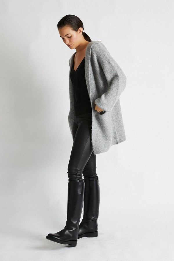 + Beryll Pure Cashmere Cropped Coat Vivian | Pebble Gray - +Beryll Worn By Good People