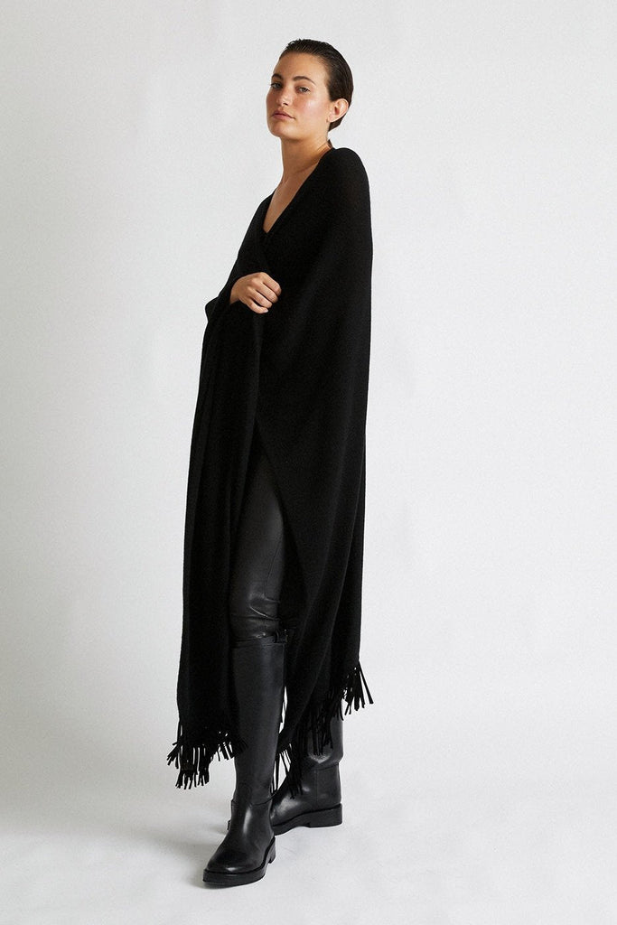 + Beryll 100% hot Cashmere Wrap Scarf Open Front Poncho