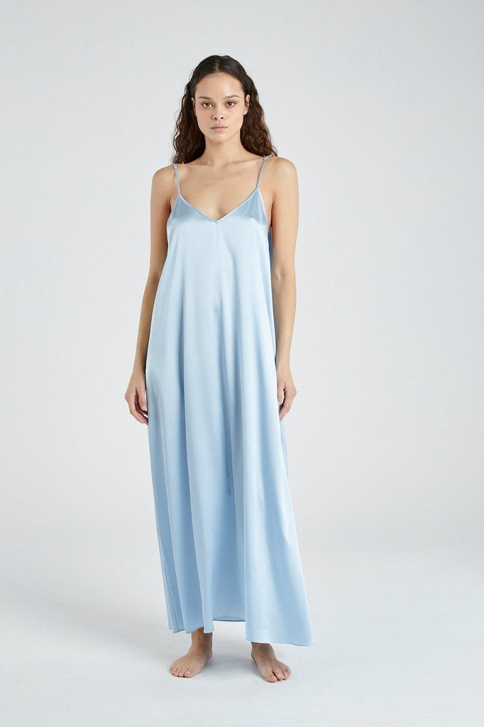 +Beryll Silk Dress Julie | Baby Blue - +Beryll Worn By Good People