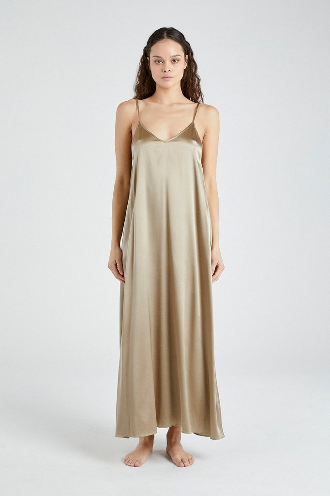 +Beryll Silk Dress Julie | Forest - +Beryll Worn By Good People