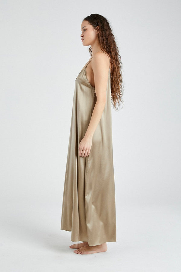 +Beryll Silk Dress Julie | Forest - +Beryll Worn By Good People