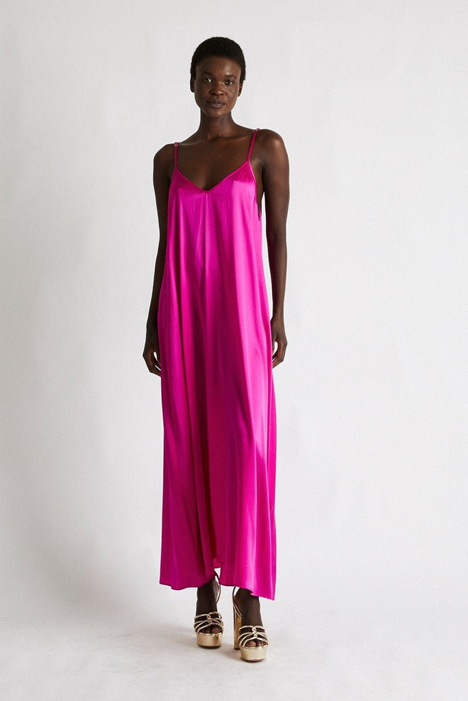 +Beryll Silk Dress Julie | Hot Pink - +Beryll Worn By Good People
