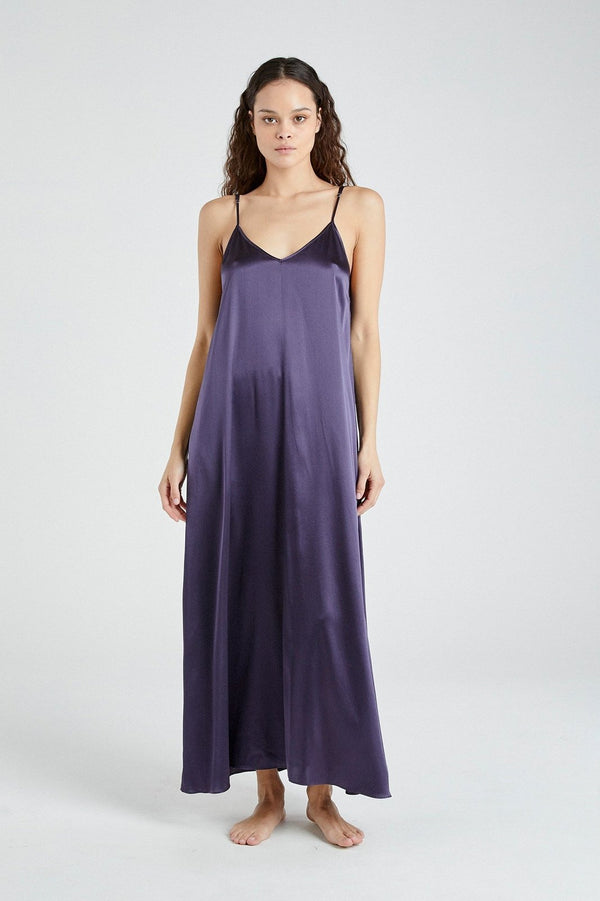 +Beryll Silk Dress Julie | Midnight Blue - +Beryll Worn By Good People