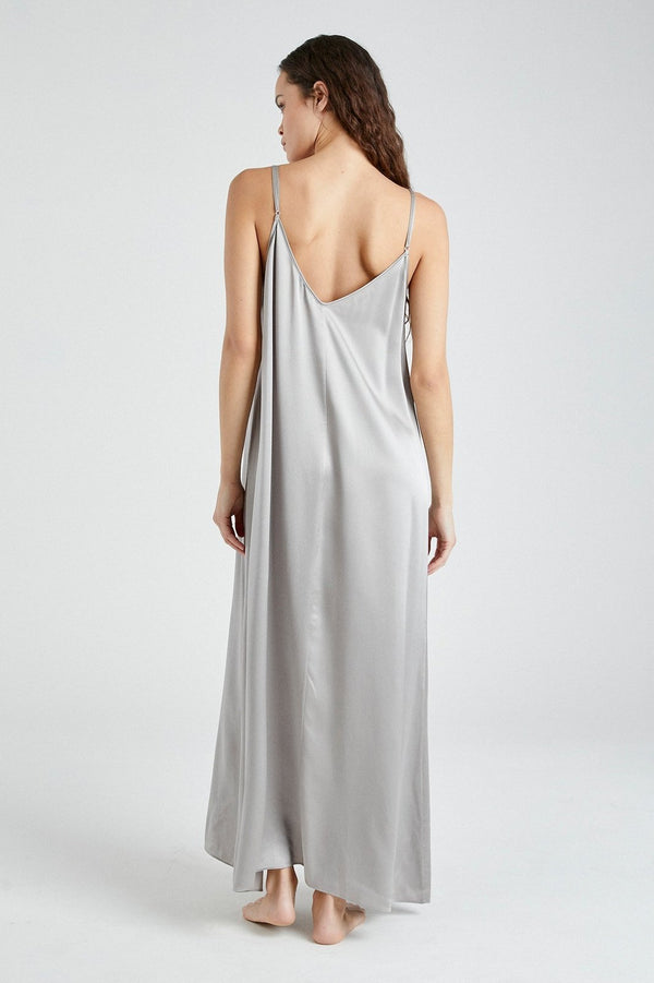 +Beryll Silk Dress Julie | Silver - +Beryll Worn By Good People