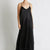 Julie silk maxi dress in Black, front view