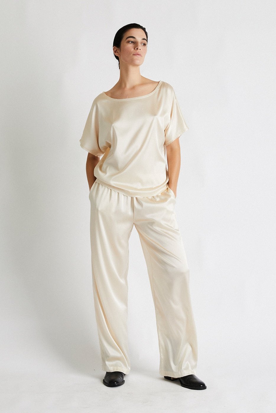 + Beryll Lena Silk Pants | Latte - + Beryll Silk Pants Lena | Pearl - +Beryll Worn By Good People