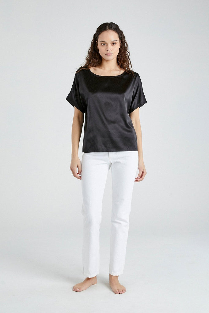 +Beryll Silk Shirt Erica | Black - +Beryll Worn By Good People