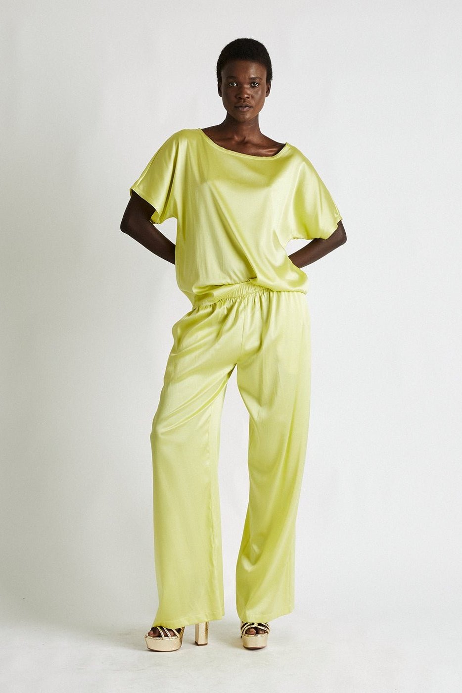 + Beryll Erica Silk Shirt | Lemon - +Beryll Silk Shirt Erica | Lemon - +Beryll Worn By Good People