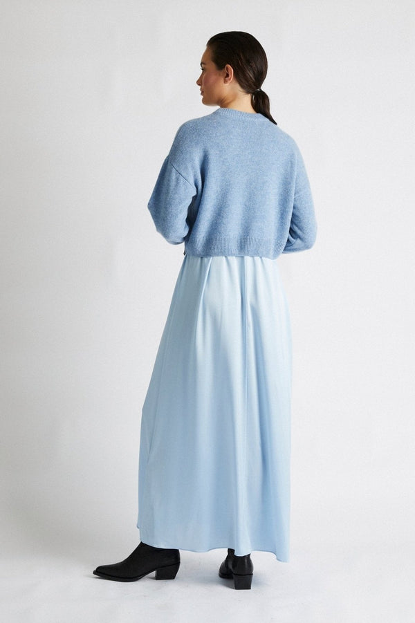 +Beryll Silk Skirt | Helena | Baby Blue - +Beryll Worn By Good People