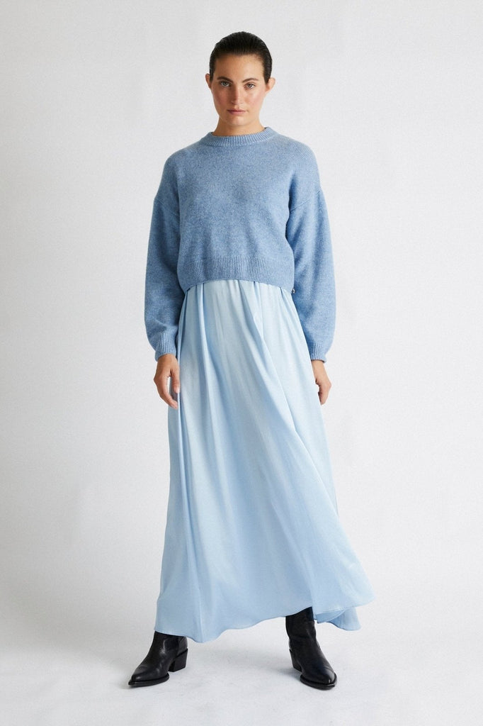 +Beryll Silk Skirt | Helena | Baby Blue - +Beryll Worn By Good People