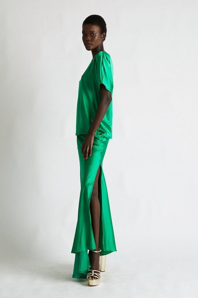 +Beryll Silk Skirt | Helena | Cactus - +Beryll Worn By Good People