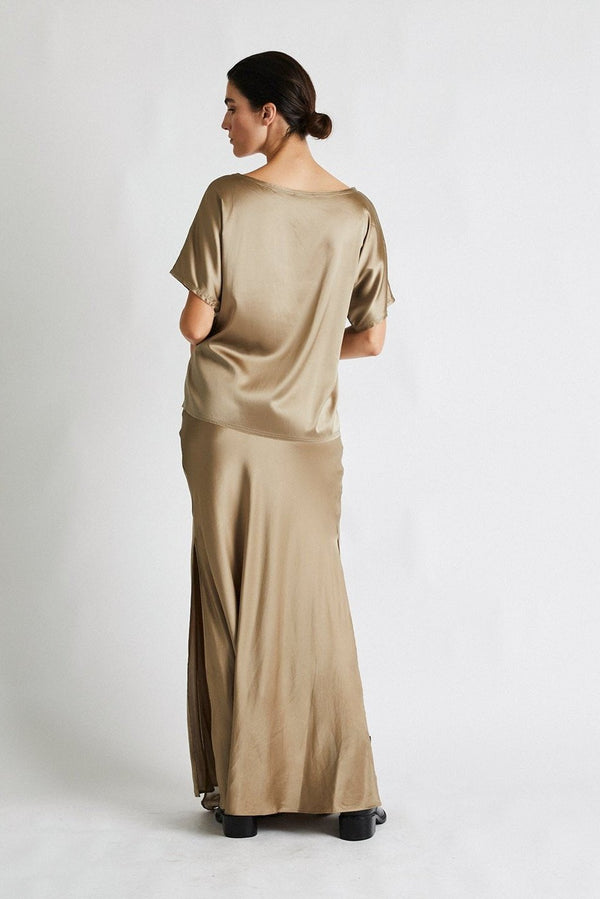 +Beryll Silk Skirt | Helena | Caramel - +Beryll Worn By Good People