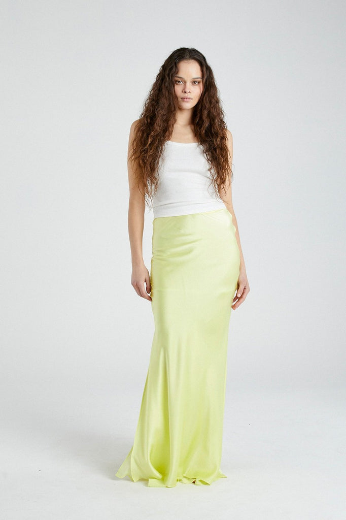 +Beryll Silk Skirt | Helena | Lemon - +Beryll Worn By Good People