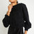 Detail of premium cashmere knit on Stevie sweater