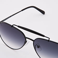 Beryll Black Cat-Eye Sunglasses with Gradient Lenses Shop +Beryll Wayne Black Smoke Gradient Pilot Sunglasses  main image 3